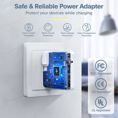 Mac Book Pro Charger - 118W Power Adapter Compatible with USB C Port MacBook Pro & MacBook Air 13, 14, 15, 16 inch, M1 M2 M3 M4, New ipad Pro and All USB C Device, 6.6ft USB-C to C Charge Cable