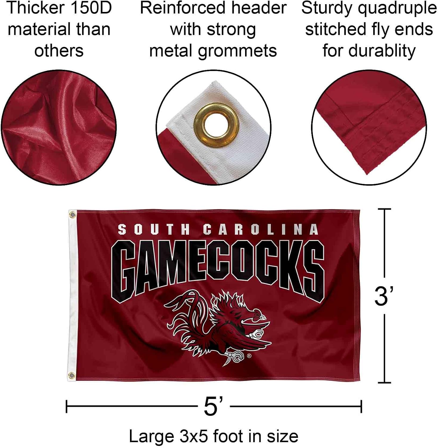 College Flags & Banners Co. USC Gamecocks Wordmark College Flag
