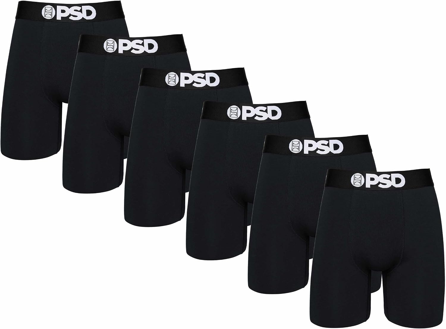 PSD Mens Underwear Mid Length Core Standard Boxer Briefs, Packs & Singles