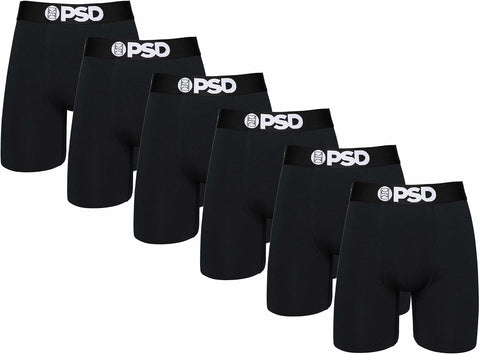 PSD Mens Underwear Mid Length Core Standard Boxer Briefs, Packs & Singles
