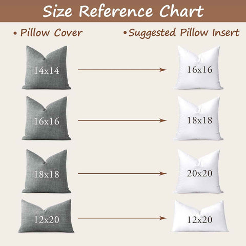 Artscope Synthetic Down Pillow Insert, 18x18 Down Alternative Throw Pillow Insert. Ultra Soft Fluffy Sleeping Pillow with 100% Cotton Cover, Decorative Pillows-White.
