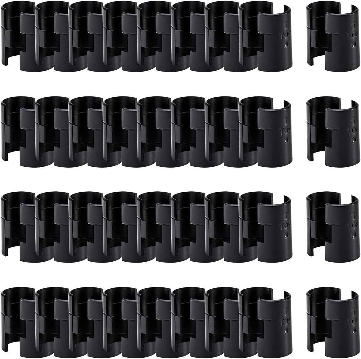 72Pcs Wire Metal Shelving Clips for 1" Post, 36 Pairs Plastic Replacements