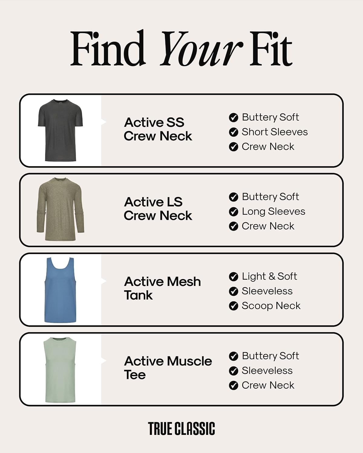 True Classic Mens Workout Shirts