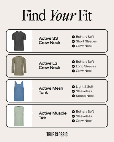 True Classic Mens Workout Shirts