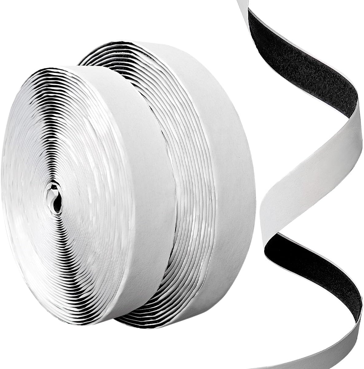 1 Inch x 33 Feet Hook and Loop Tape, Nylon Heavy Duty Hook and Loop Tape Strips, Excellent Grip, Non-Adhesive, Interlocking Tape,for Sewing, Crafting,DIY,Wall Adhesive Strips
