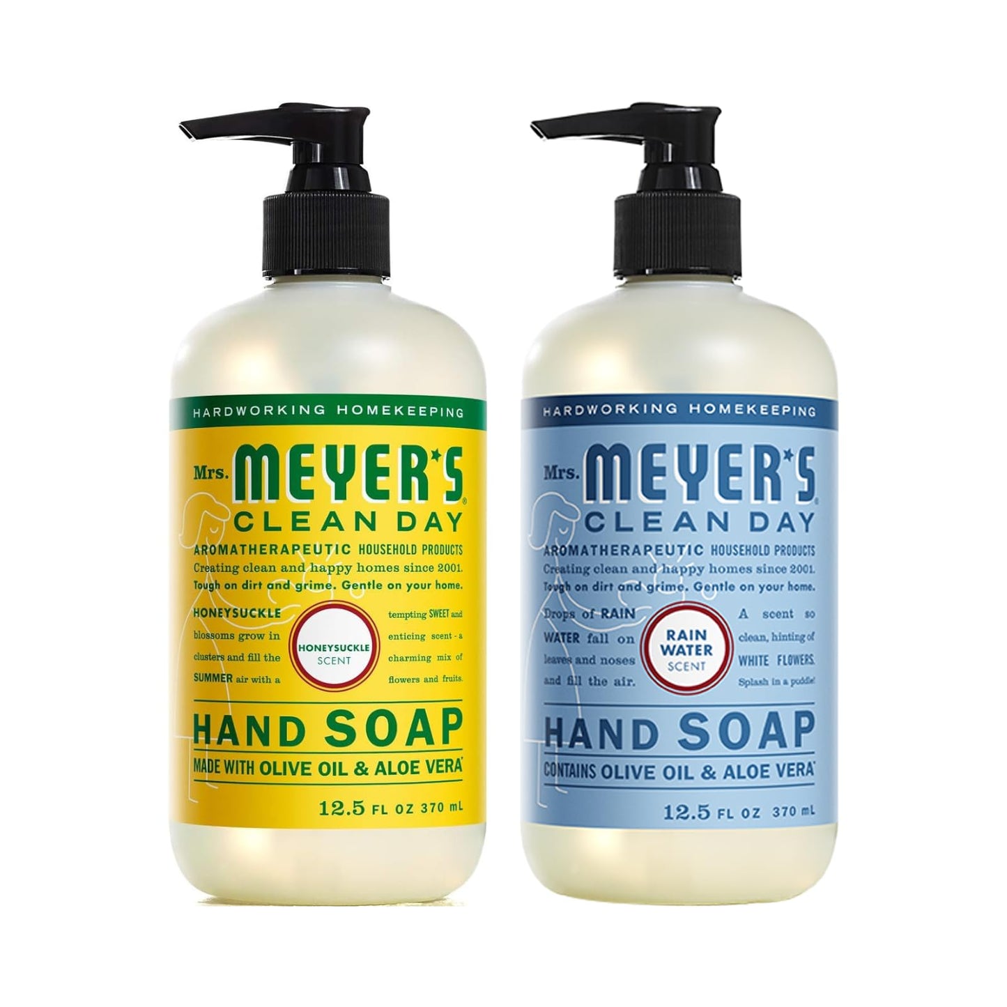 Mrs. Meyer's Liquid Hand Soap Variety Pack Honeysuckle and Rain Water 12.5 fl oz. 2 ct.