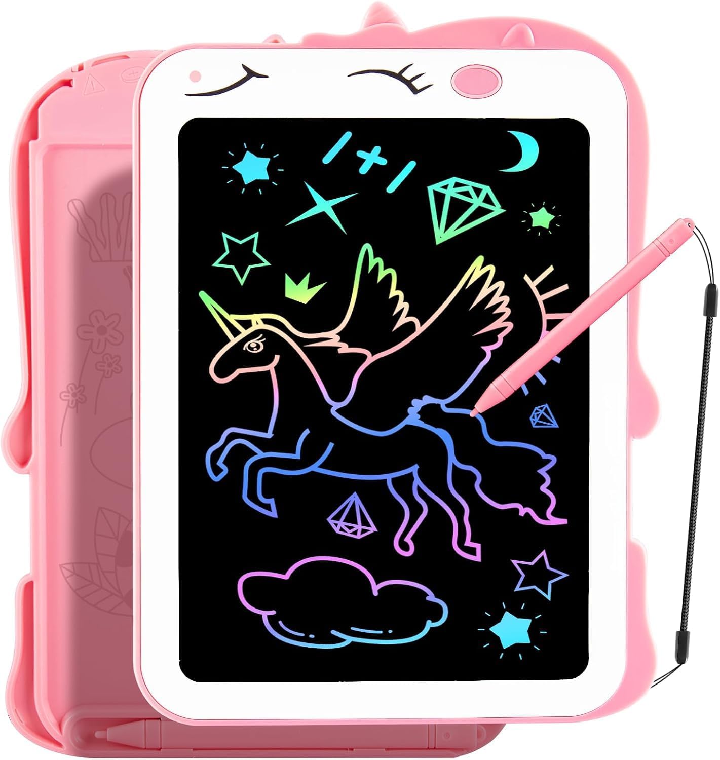 Teriph LCD Writing Tablet for Kids, Unicorn Girl Toys, Toddlers Toys Drawing Board, Educational Doodle Pad Kid Toy for 3 4 5 6 7 8 Year Old Girls Boys Easter Birthday Party Xmas Gift, 8.5inch & Pink