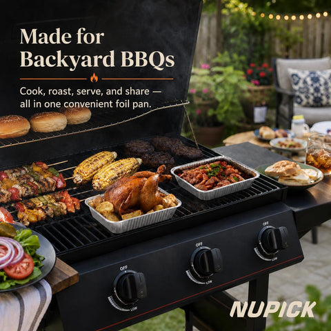 NUPICK 30 Pack 6415 Drip Pans Compatible for Weber