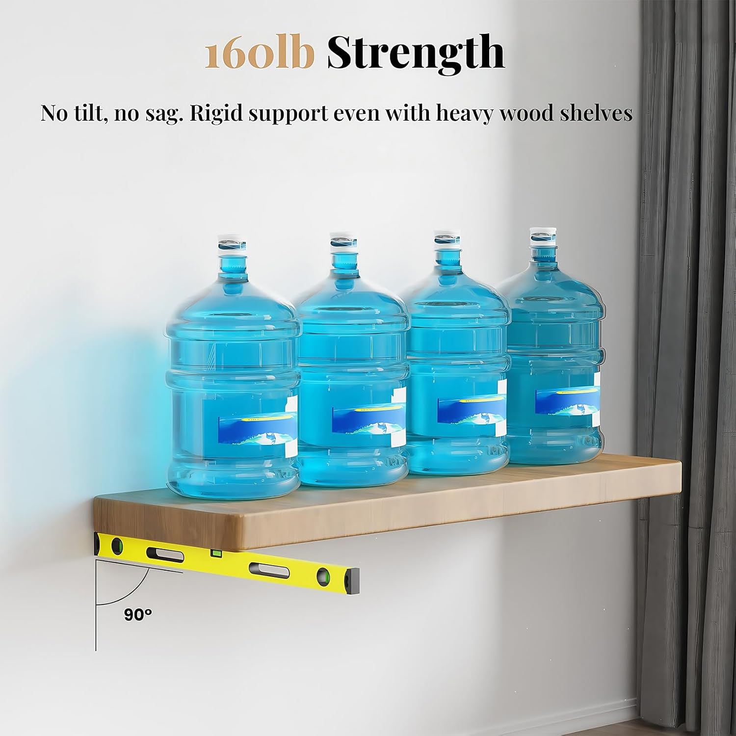 6pcs Wall Shelf Brackets Heavy Duty Floating Shelf Bracket Hidden,Invisible Black Shelving Brackets Decorative Floating Shelf Hardware Heavy Duty,Metal Shelf Support Bracket(8"-6pcs)