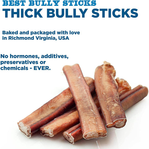 Best Bully Sticks Thick Bully Sticks Dog Chews, 6", 5 Count