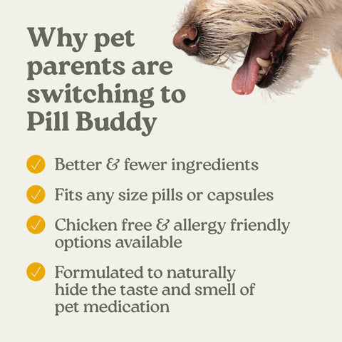 Presidio Earthly Pill Buddy Naturals - PB & Apple Recipe Pill Hiding Treats for Dogs - Make A Perfect Pill Concealing Pocket Or Pouch for Any Size Medication - 90 Servings