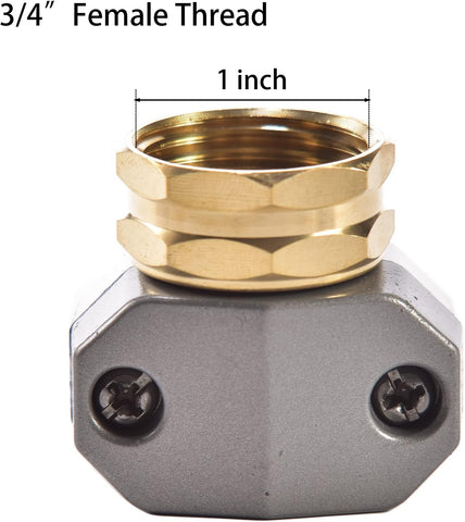 Zinc and Brass Female Clamp Coupling,Fits 3/4" or 5/8" Garden Hose Repair Fitting