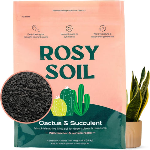 Rosy Soil Cactus & Succulent Potting Mix, 4 Quarts