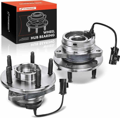 A-Premium 2 x Front Wheel Bearing and Hub Assembly with ABS & 5-Lug