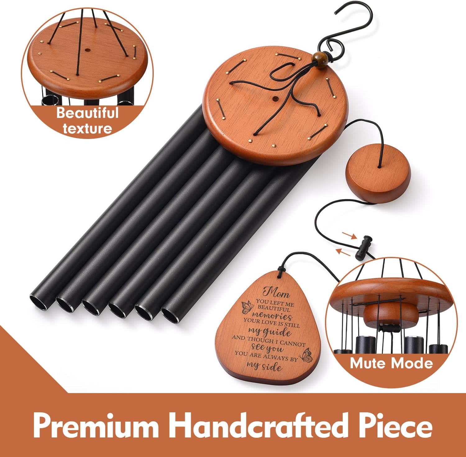 AMBOBE Memorial Sympathy Gifts for Loss of Mom, 32" Memorial Wind Chimes