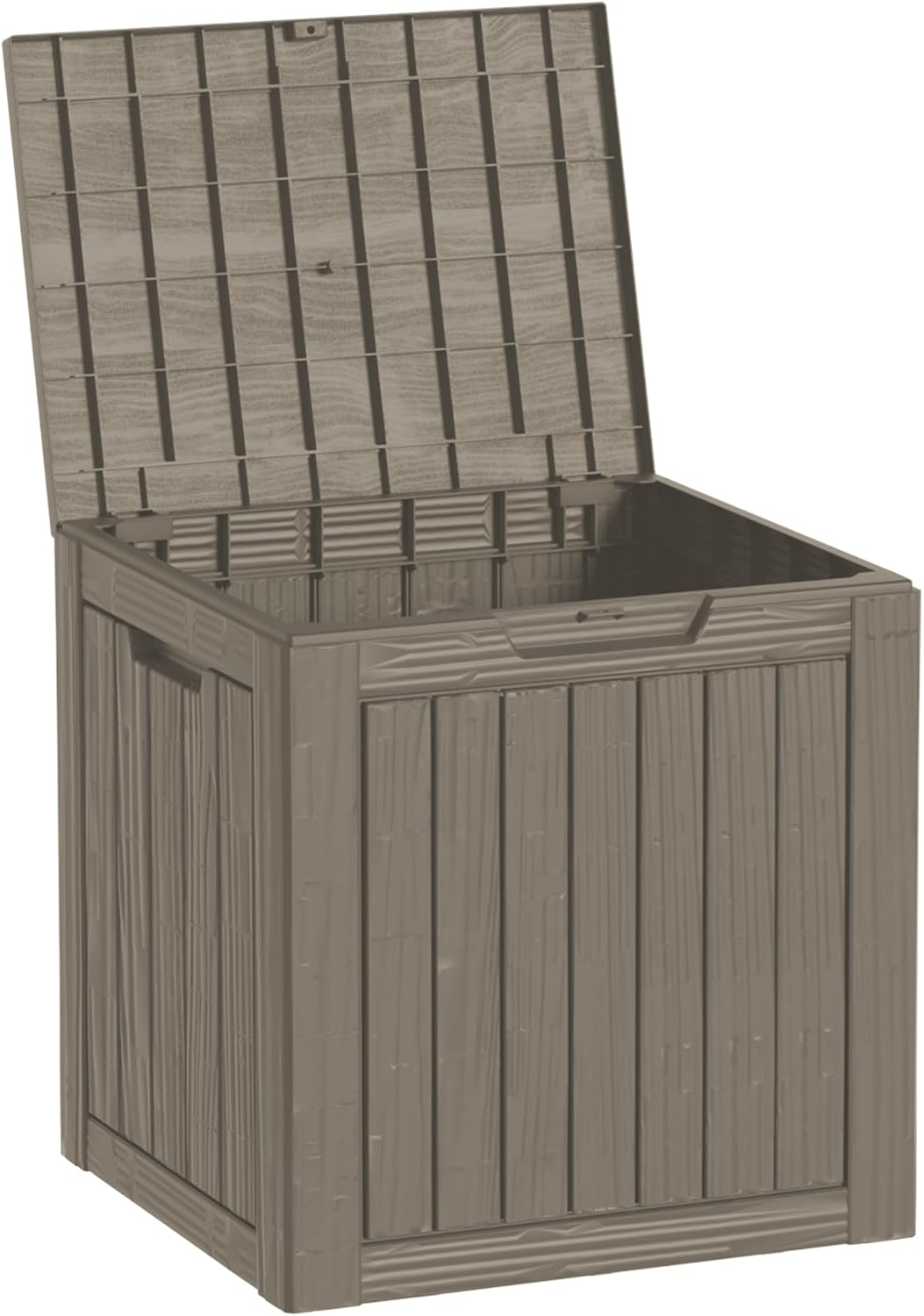 35 Gallon Resin Deck Box Waterproof Outdoor Storage Box for Patio Furniture Pool Accessories Indoor Storage for Cushion Garden Tools, Gray