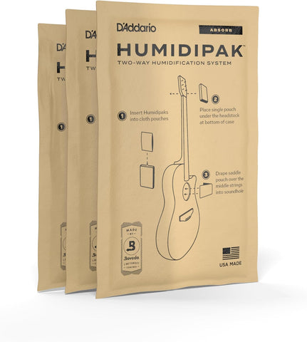 D'Addario Humidipak Guitar Maintain Packets, 24-Pack Case Humidity Control