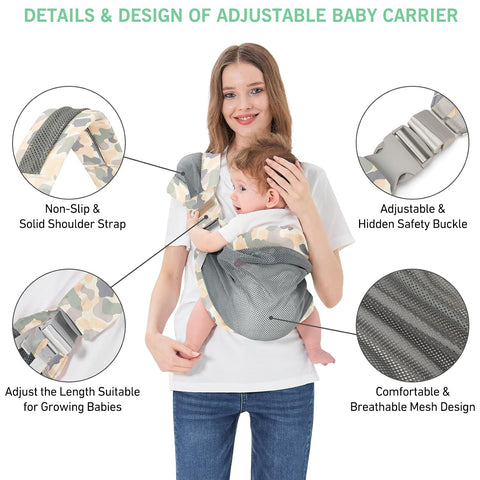 Adjustable One Shoulder Baby Carrier Portable Baby Carrier Sling