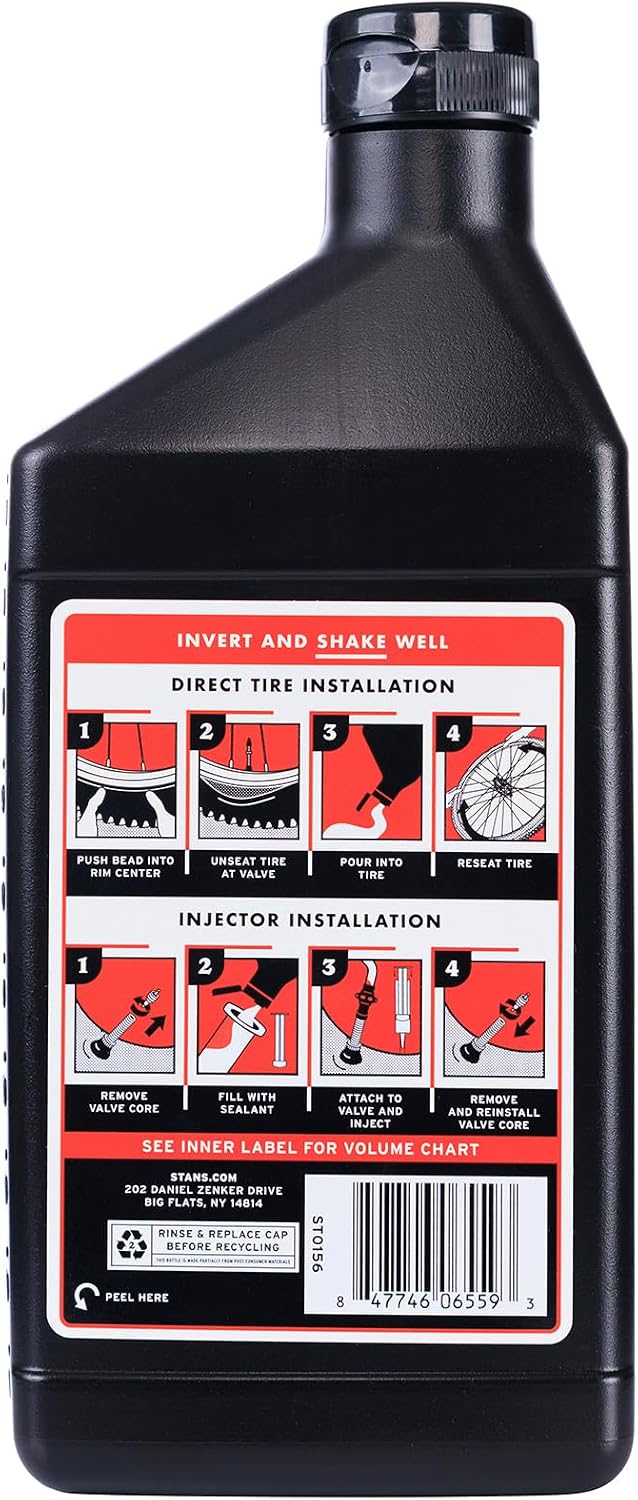 Stan's NoTubes Tire Sealant, Long Lasting Flat Prevention, Ultra Fast Sealing, up to 1/4" punctures, Proactive Tire Repair, for Mountain, Road, Gravel, Cyclocross, and Commuter Bikes