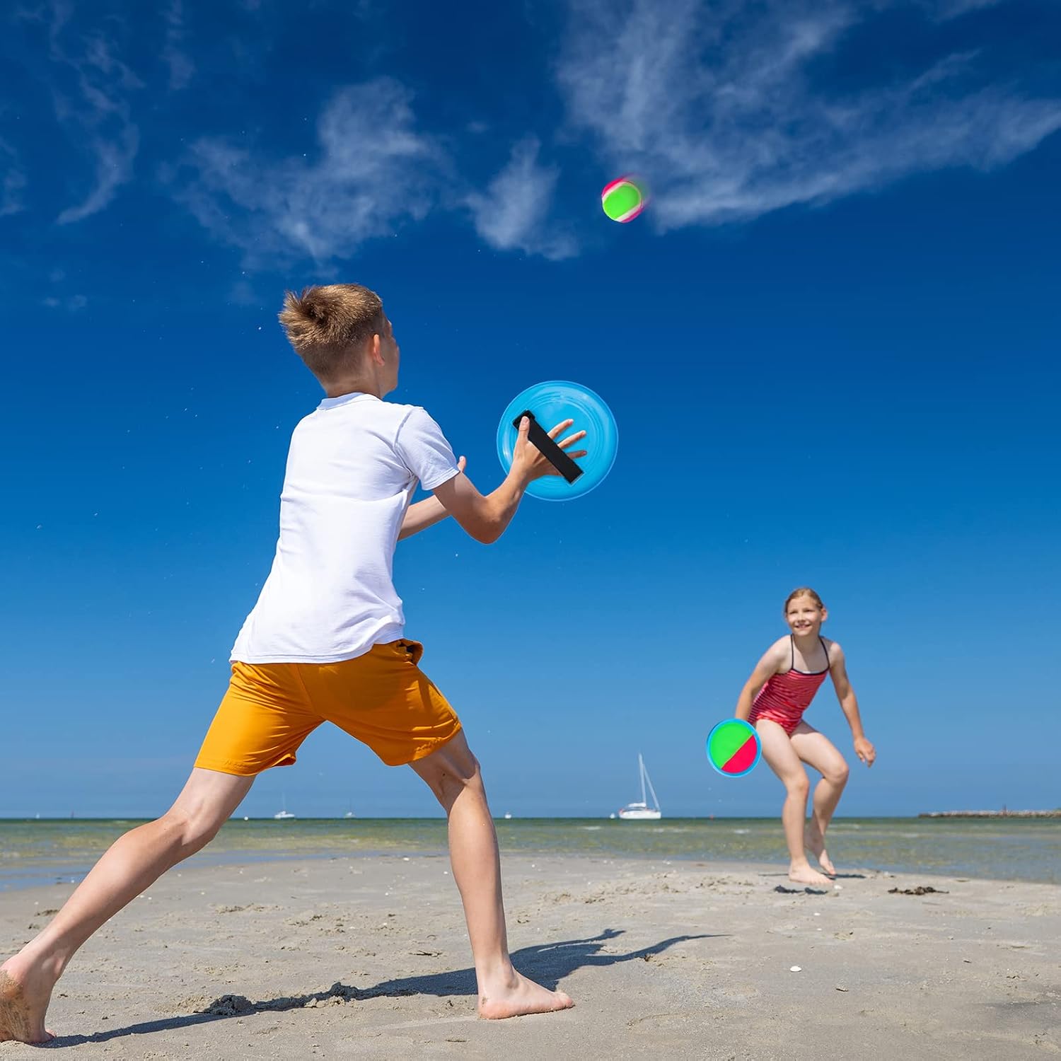 Ayeboovi Toss and Catch Ball Game Outdoor Beach Pool Toys for Kids Age 3-12