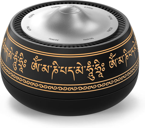 NDLT Portable Electronic Tibetan Singing Bowl, 8 Healing Frequencies (369-963Hz), Auto & Manual Modes, Vibration Therapy with Timer, USB-C Rechargeable Meditation Device for Yoga, Relaxation and Reiki