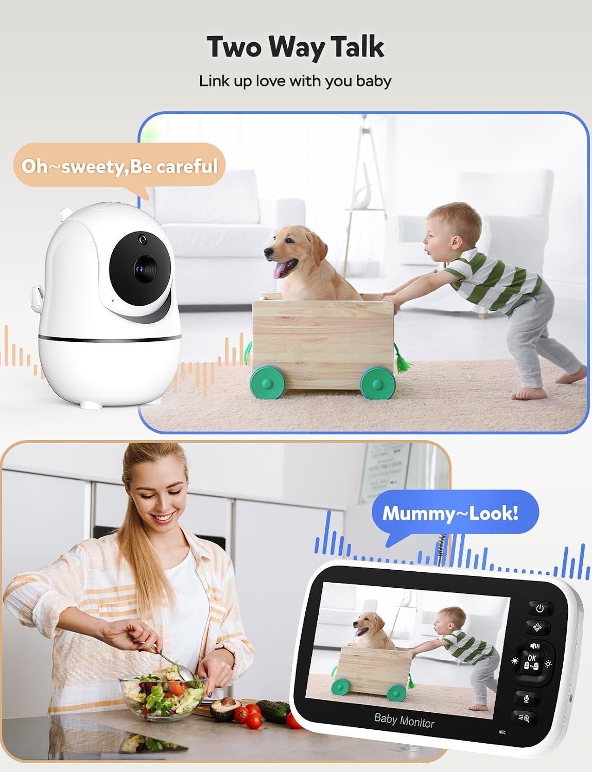 GoodBaby 5" Baby Monitor with Camera and Audio No WiFi