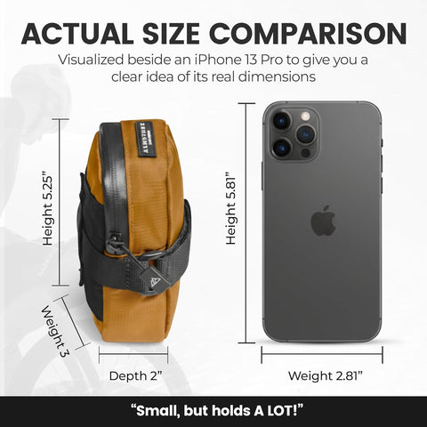 ALMSTHRE Signature Bike Saddle Bag – Hunter Green | 0.5L Bike Seat Bag (3" x 5.25" x 2") | Water-Resistant Ripstop, Waterproof Zipper, Internal Pocket | Durable Under Seat Storage