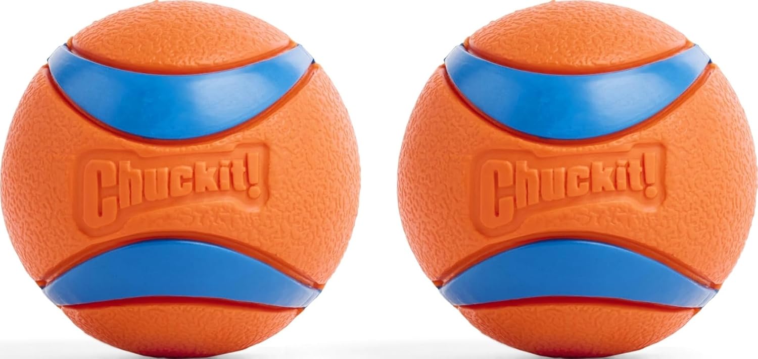 Chuckit! Ultra Ball Dog Toy, Durable Rubber, Medium 2.5-in, 2 Pack