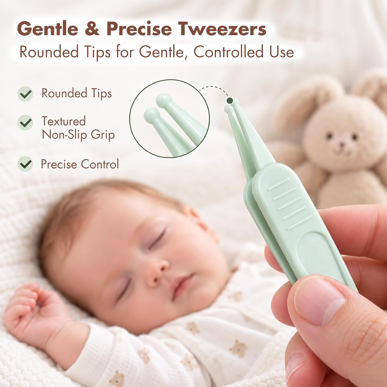Baby Nail Kit, 4-in-1 Baby Nail Care Set with Cute Case, Baby Nail Clipper, Scissor, Nail File & Tweezer, Baby Manicure Kit and Pedicure kit for Newborn, Infant, Toddler, Kids-Owl Blue