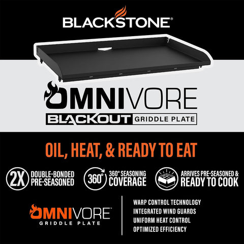 Blackstone OTG Tabletop Griddle with Hard Cover, Dual Heat Zones, 22 Inch