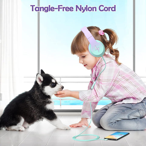 Candy Bila Wired Kids Headphones for School, Over-Ear for Boys Girls