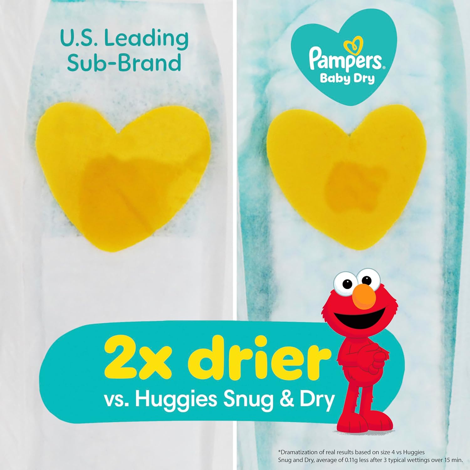 Pampers Diapers - Baby Dry - Size 5, 24 Count, Absorbent Disposable Infant Diaper (Packaging May Vary)