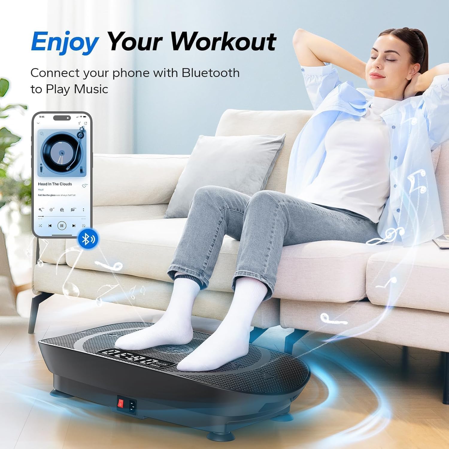 MERACH CV30 Pro Curved Vibration Plate Exercise Machine, Powerful & Quiet