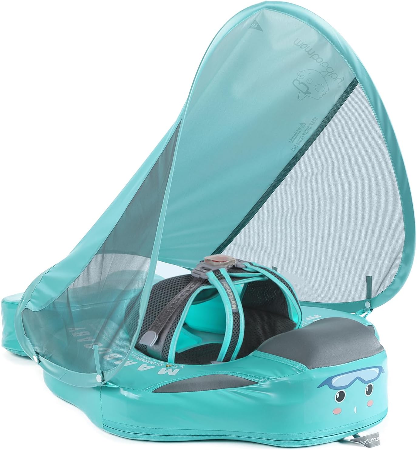 Mambobaby Float with Canopy, UPF 50+ Baby Swim Float