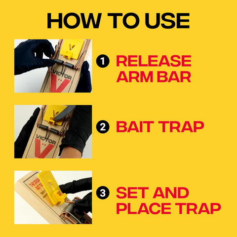 Victor Wide Pedal Snap Rat Traps, 9-Pack, FSC Certified Wood