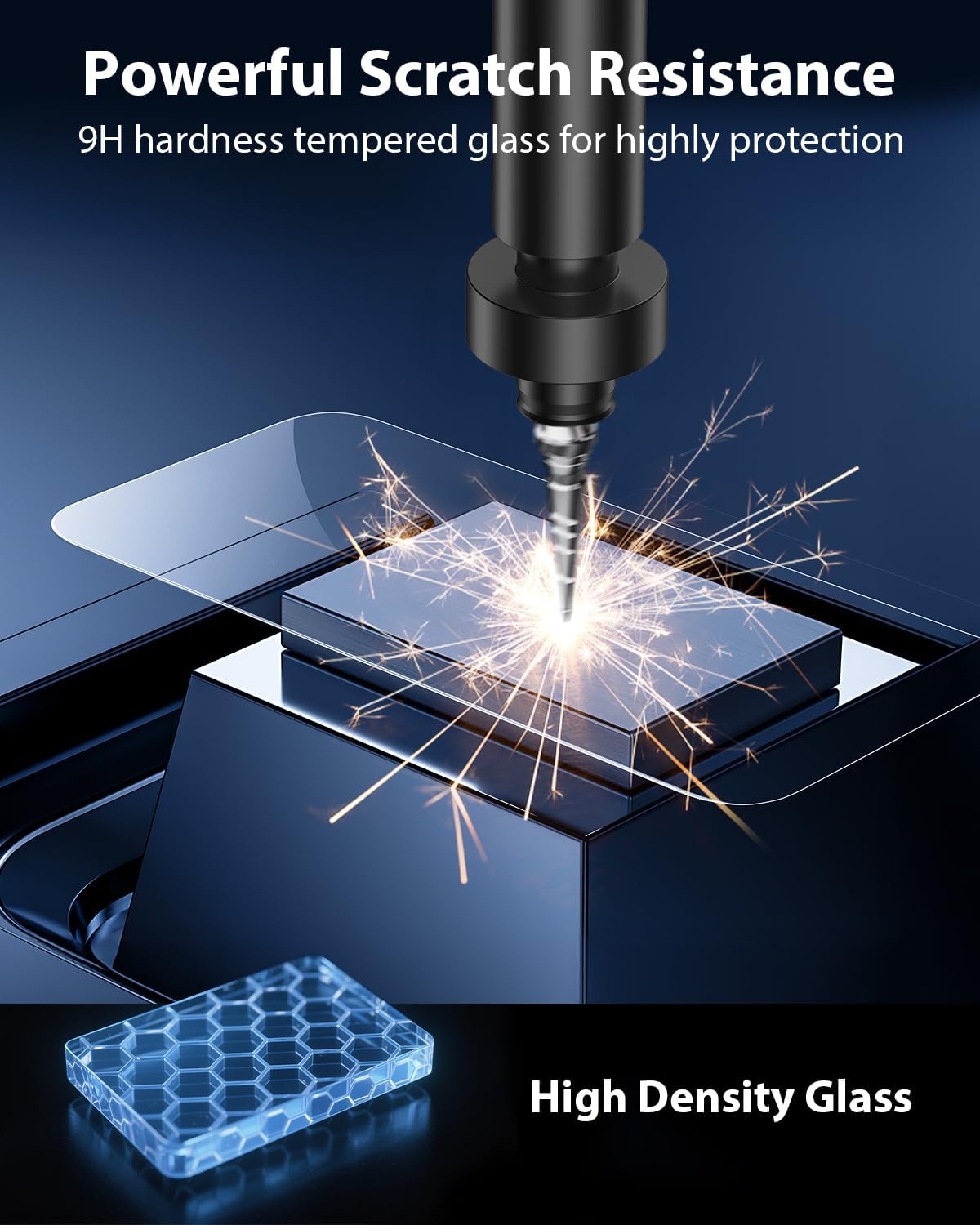 Mkeke Screen Protector for iPhone 17 Pro Max 6.9" 3 Pack 9H+ Tempered Glass