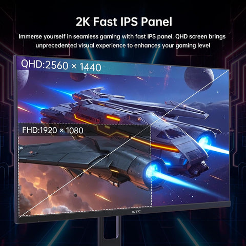 KTC 27 Inch QHD Gaming Monitor 220Hz, 2K Fast IPS with Speakers, H27T22C-3