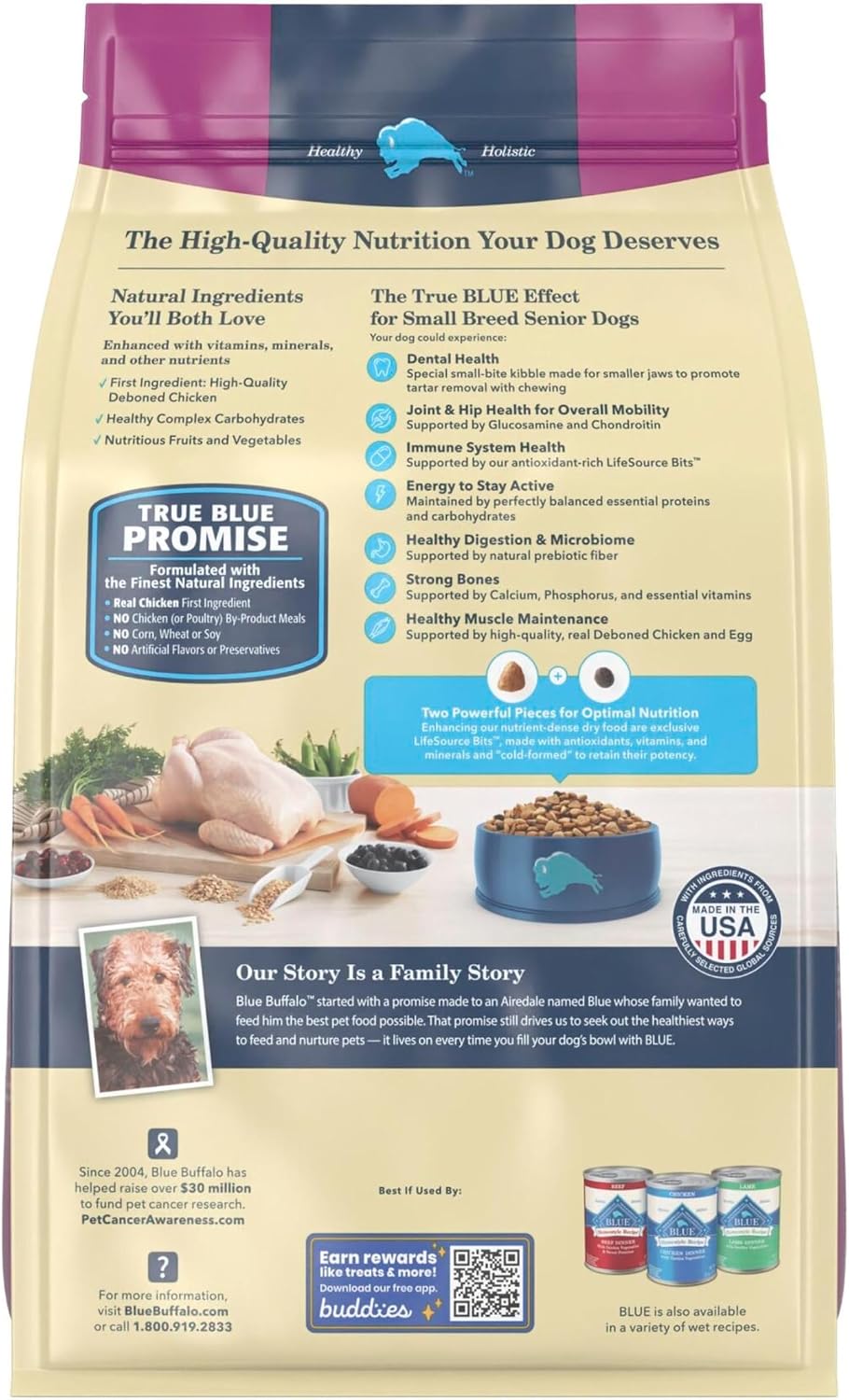 Blue Buffalo Life Protection Formula Chicken Small Senior Dog Food, 5 lb