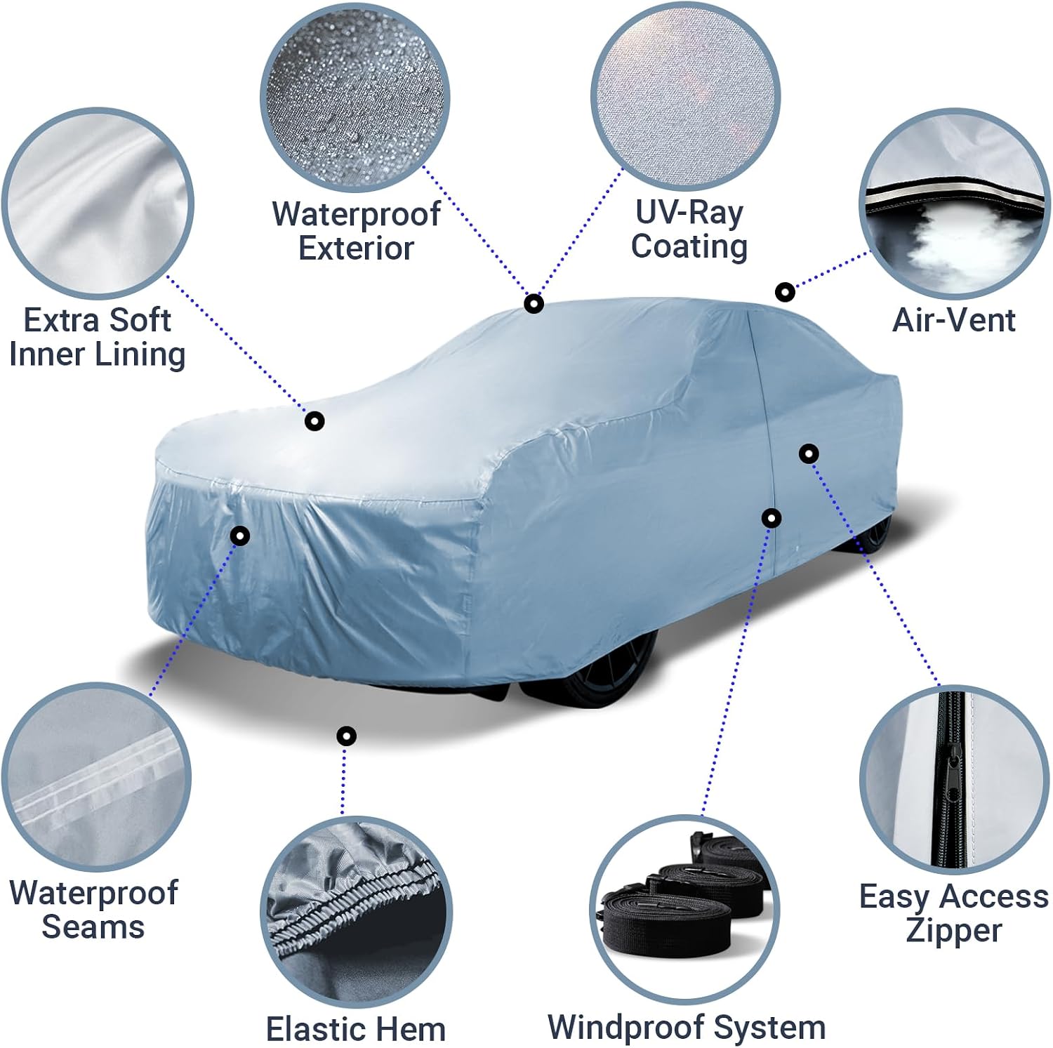 iCarCover Custom Fit [1958-1971 Chevrolet Impala] Premium Car Cover