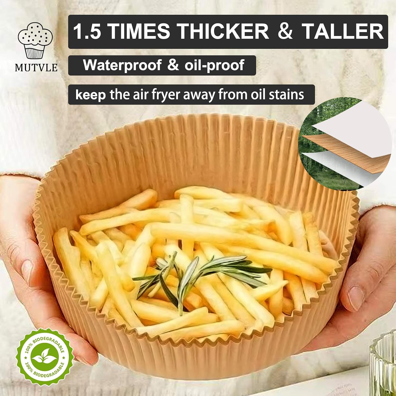 Air Fryer Liners Disposable for Ninja, 4 qt Air Fryer Liners Round 8 inch
