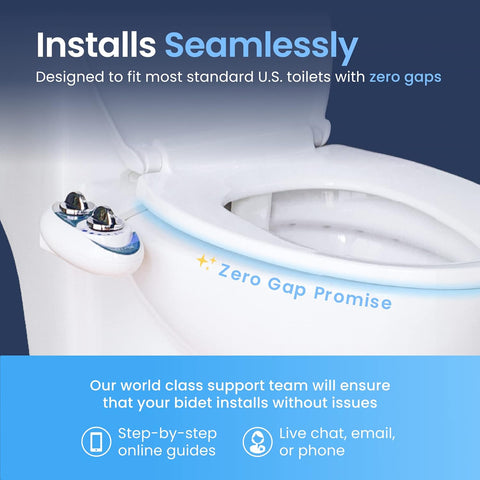 LUXE Bidet NEO 185 - Bidet Attachment for Toilet Seat, Blue