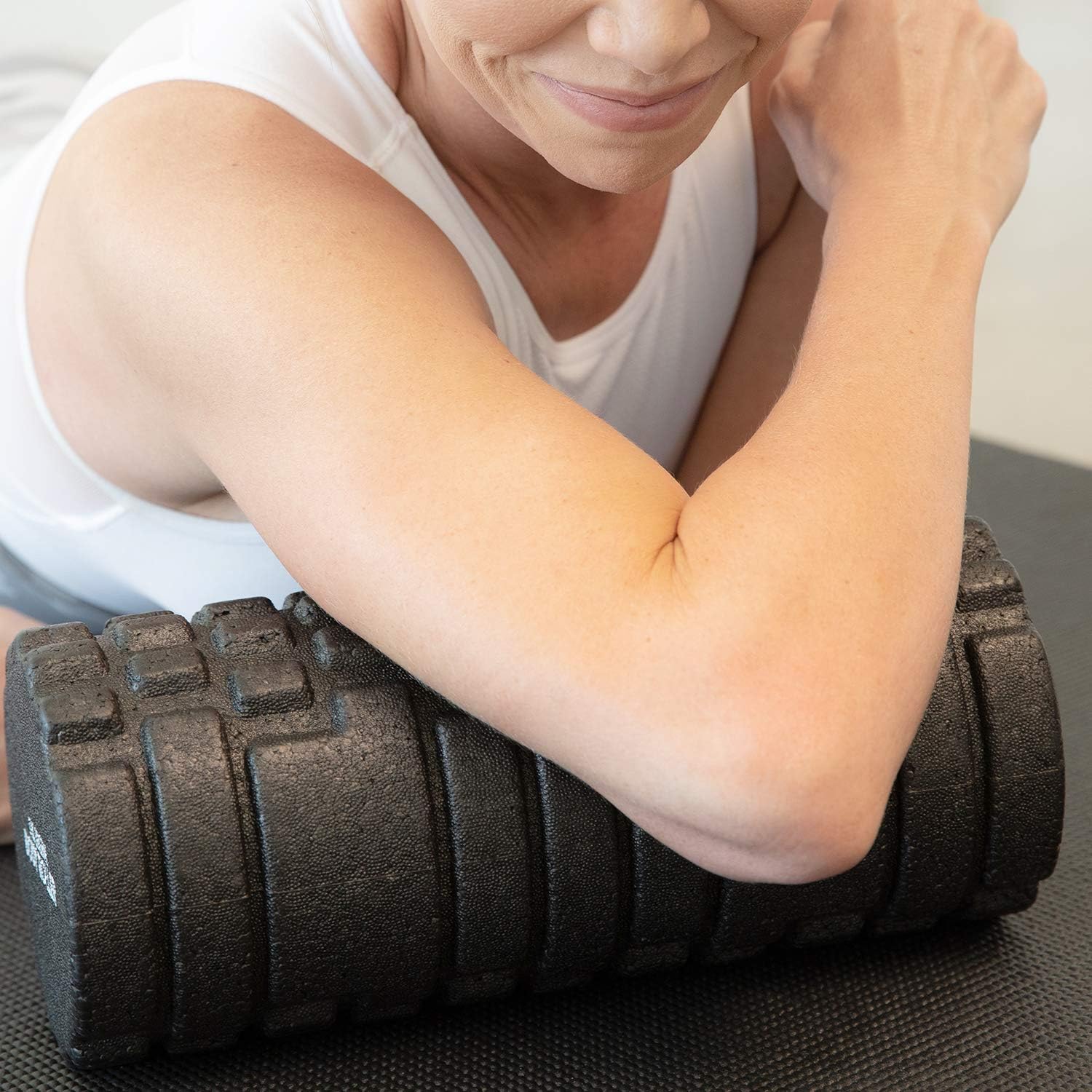 The Original Body Roller - High Density Foam Roller Massager for Deep Tissue Massage of the Back and Leg Muscles - Self Myofascial Release of Painful Trigger Point Muscle Adhesions (Black)