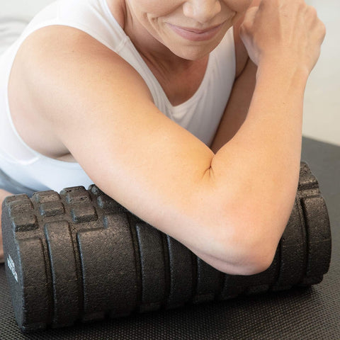 The Original Body Roller - High Density Foam Roller Massager for Deep Tissue Massage of the Back and Leg Muscles - Self Myofascial Release of Painful Trigger Point Muscle Adhesions (Black)