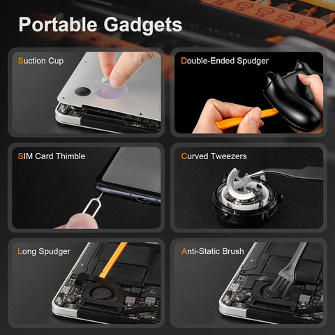 JOREST Small Precision Screwdriver Set with Torx Triwing Phillips, Mini Repair Tool Kit for Macbook, Computer, Laptop, PC, iPhone, PS5, Xbox, Switch, Glasses, Watch, Ring Doorbell, Electronics