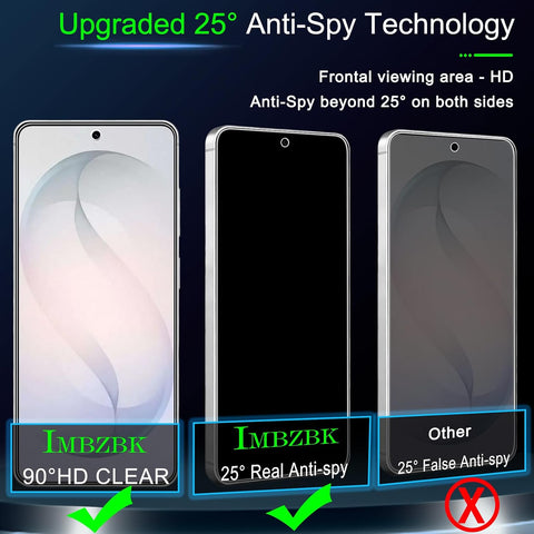 IMBZBK Privacy Screen Protector for Samsung Galaxy S26, 3+3 Pack