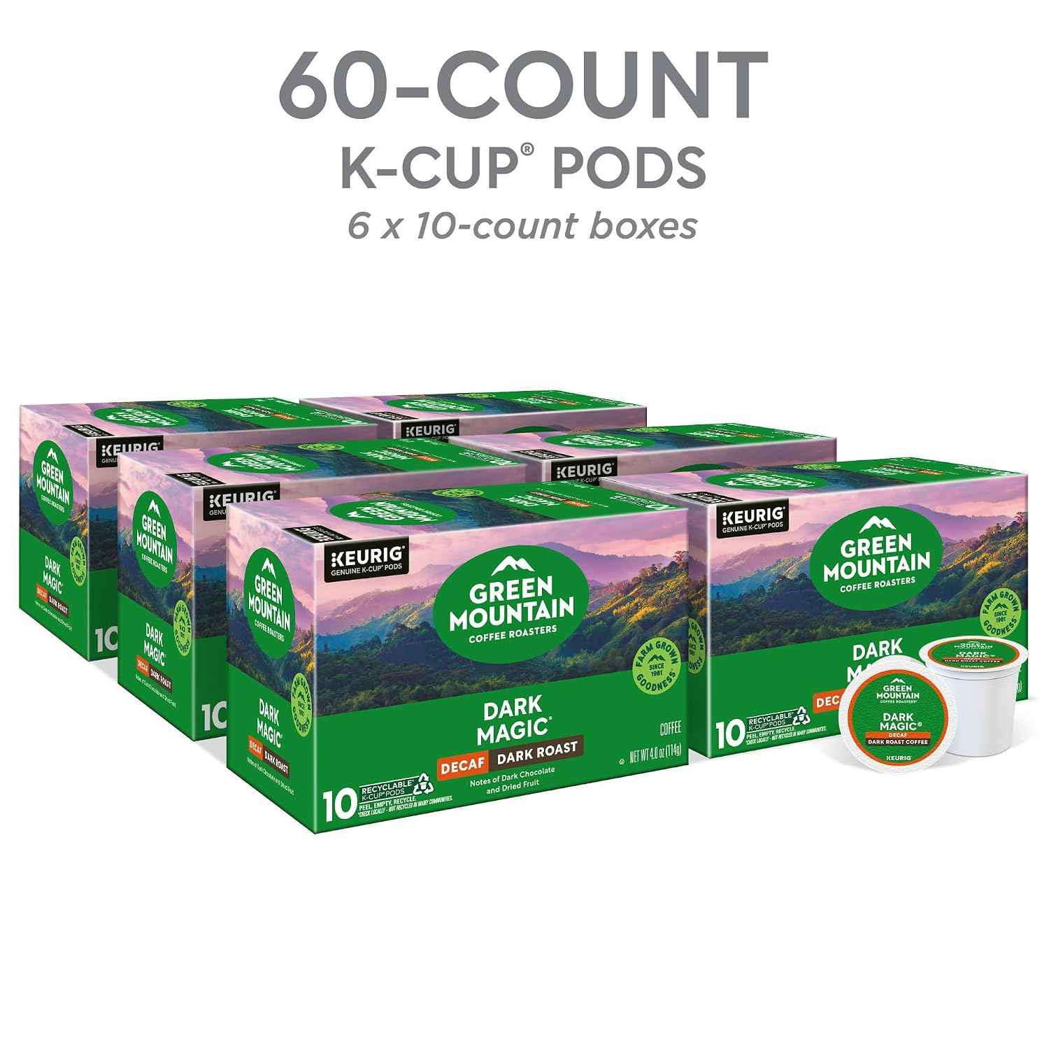 Green Mountain Coffee Roasters® Dark Magic® Decaf, 60ct