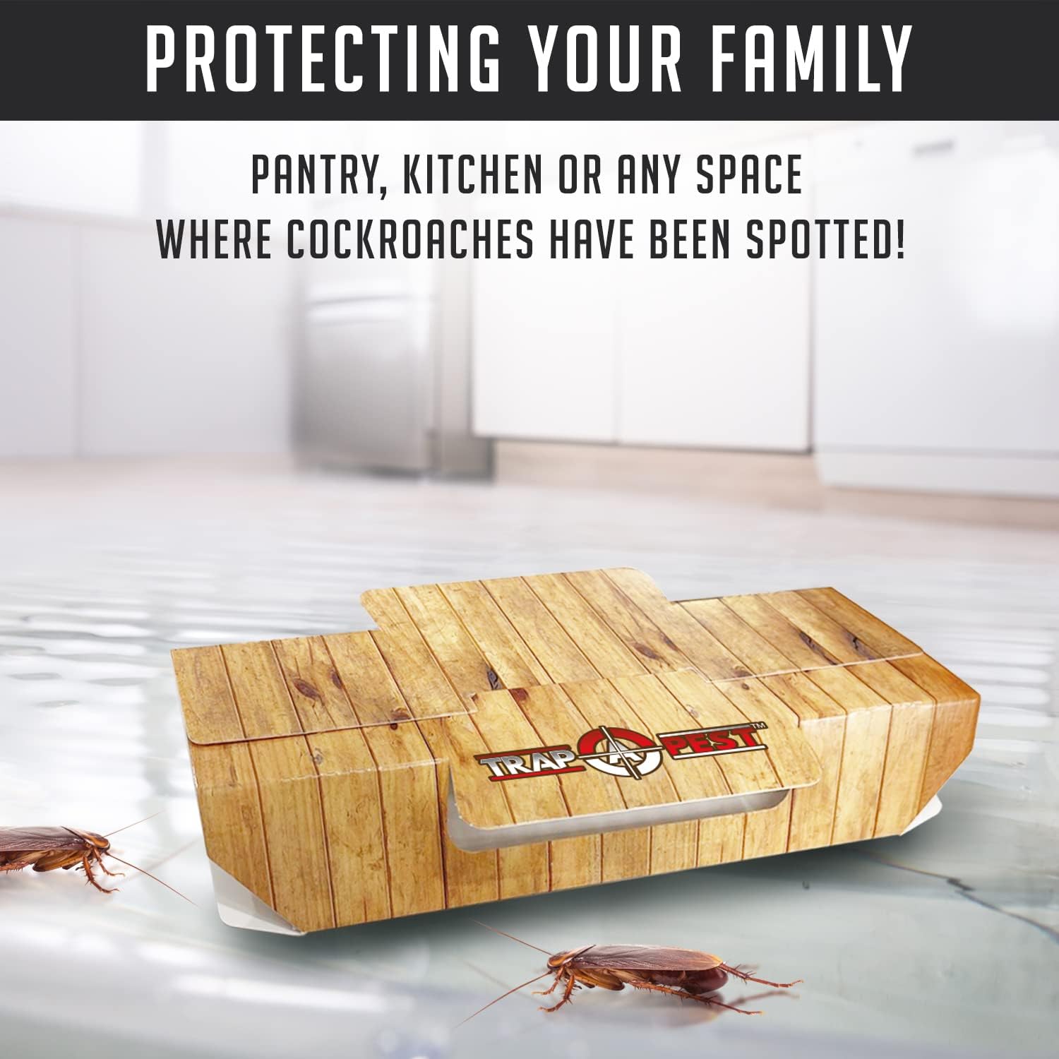 Trap a Pest Sticky Indoor Roach Traps - Non-Toxic Glue Traps - 18 Pack