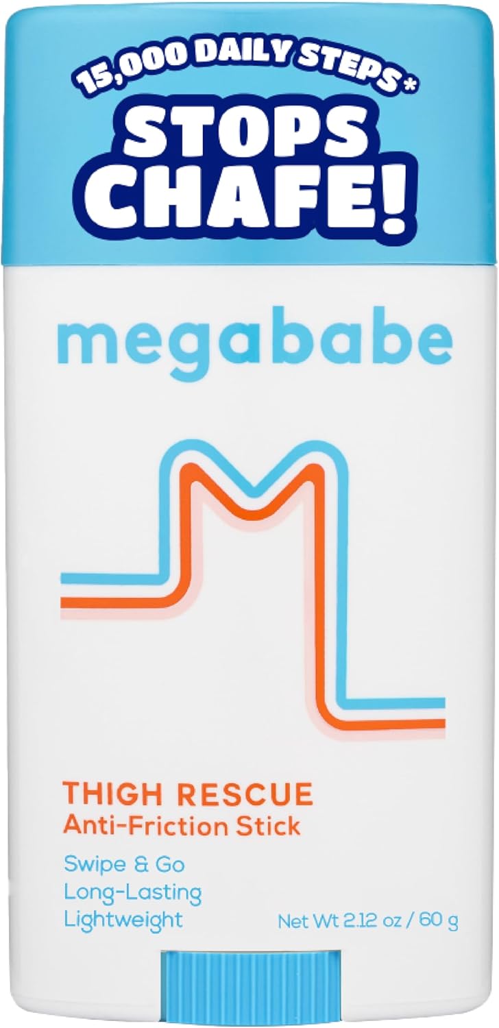 Megababe Thigh Rescue Anti-Chafe Stick | Prevents Skin Chafe & Irritation | Thighs, arms, Bra-Lines & More