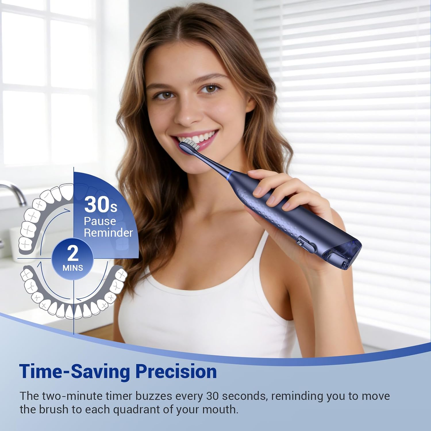 Kikuo 3-in-1 Electric Toothbrush with Water Flosser Combo