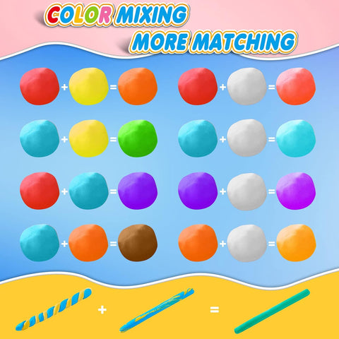 Air Dry Clay, 24 Colors Modeling Magic Clay for Kids
